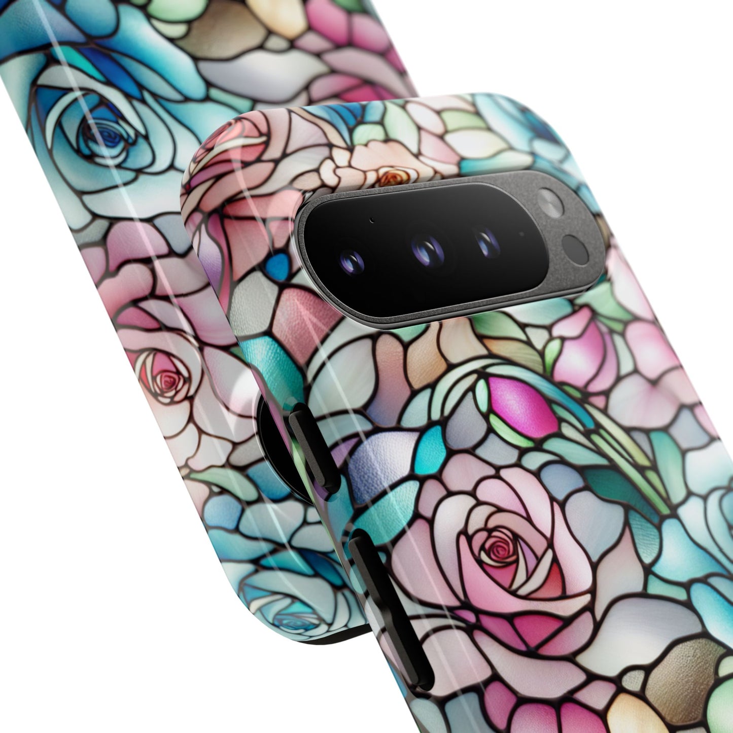 Roses Stained Glass Phone Case