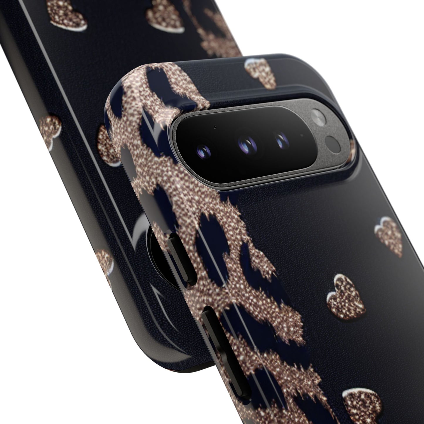 Leopard Print & Hearts Phone Case
