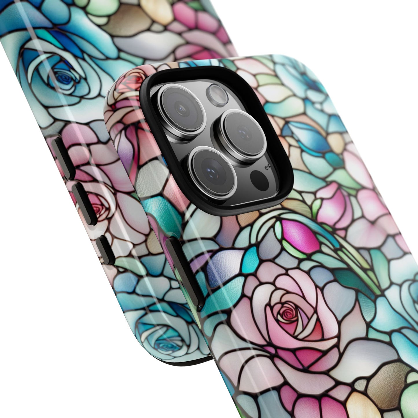 Roses Stained Glass Phone Case