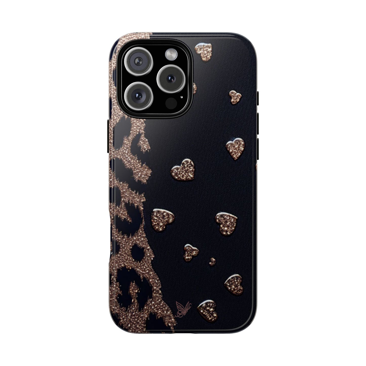 Leopard Print & Hearts Phone Case