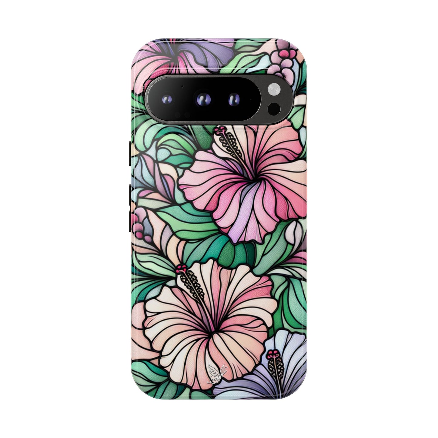 Hibiscus Flower Stained Glass Phone Case