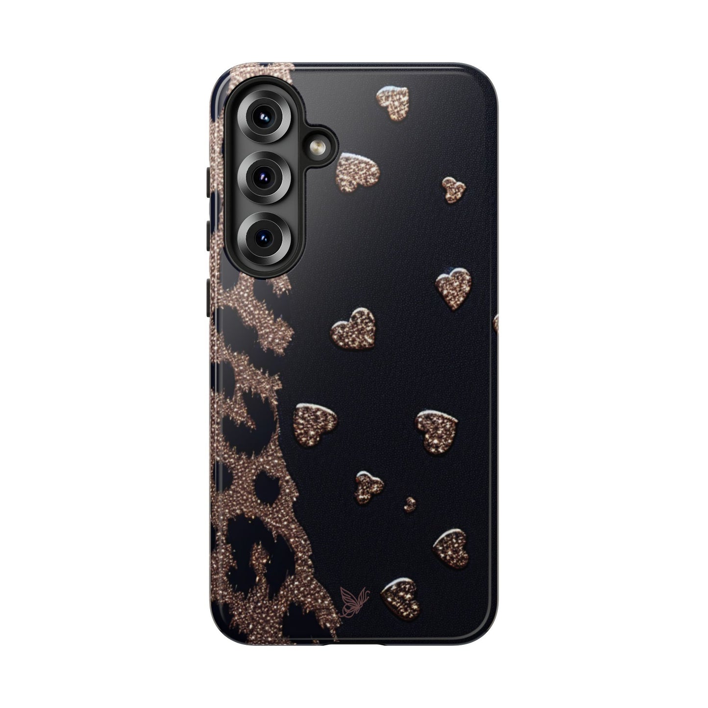 Leopard Print & Hearts Phone Case