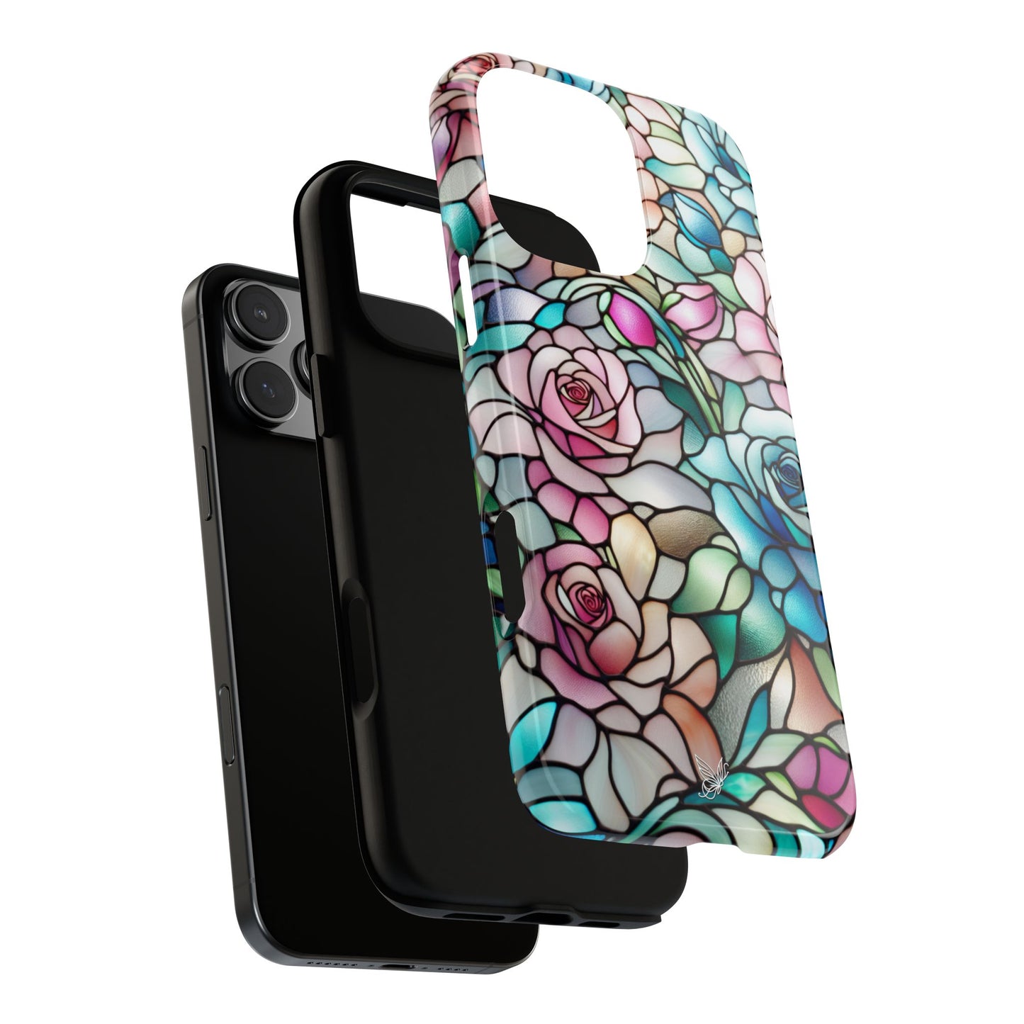 Roses Stained Glass Phone Case