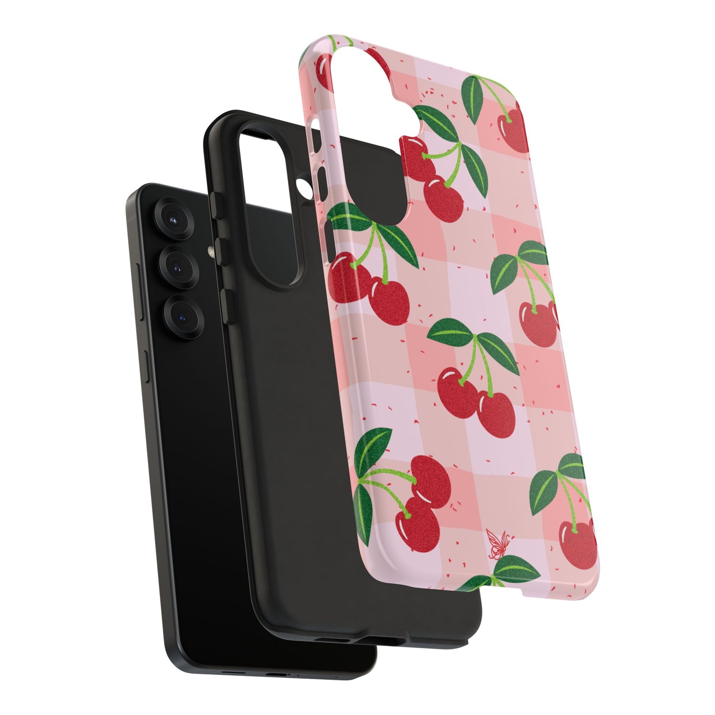Plaided Cherries Phone Case