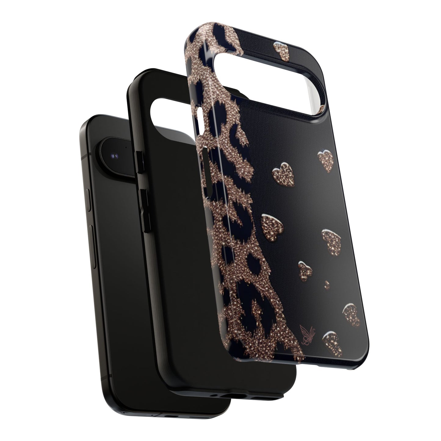 Leopard Print & Hearts Phone Case