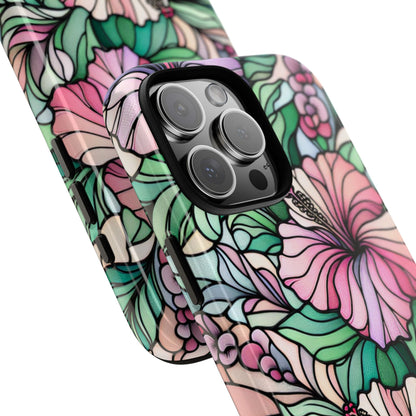 Hibiscus Flower Stained Glass Phone Case