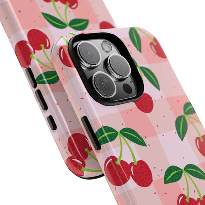 Plaided Cherries Phone Case
