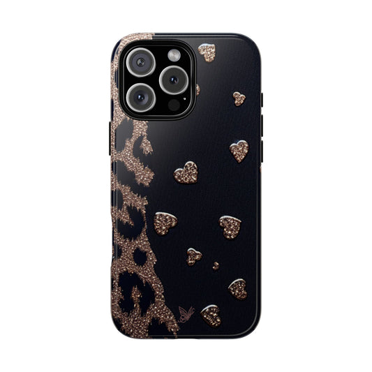 Leopard Print & Hearts Phone Case