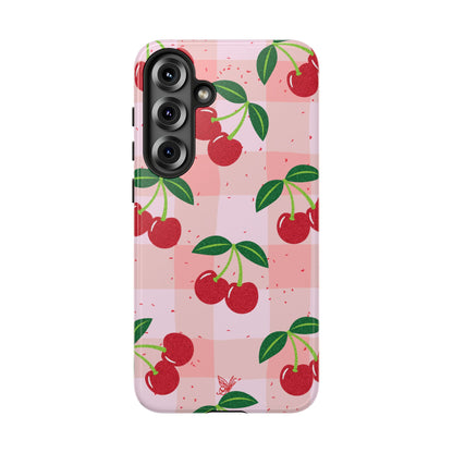 Plaided Cherries Phone Case