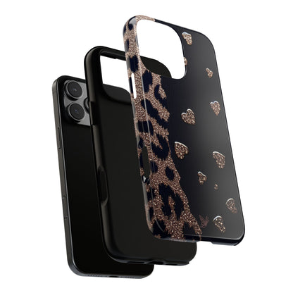 Leopard Print & Hearts Phone Case