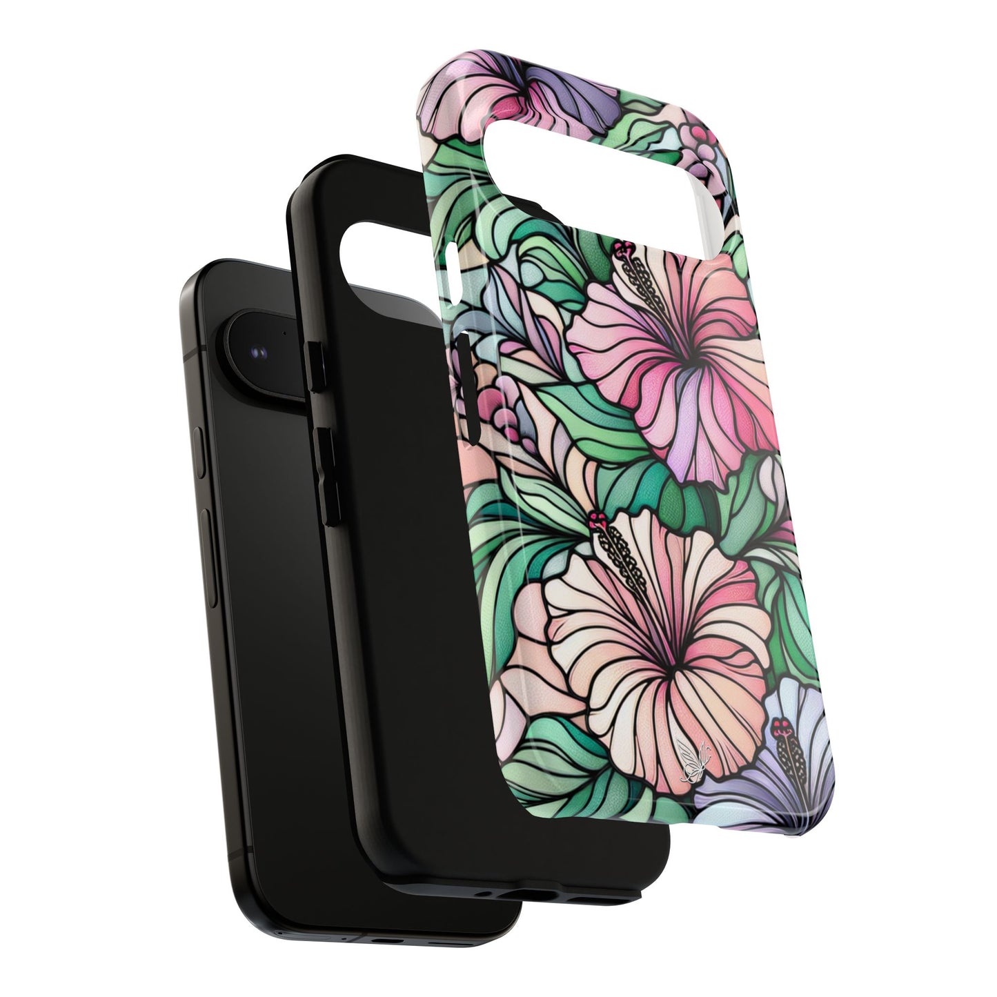 Hibiscus Flower Stained Glass Phone Case