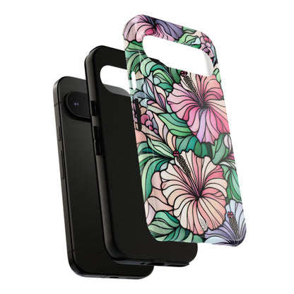 Hibiscus Flower Stained Glass Phone Case