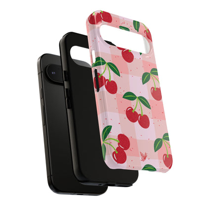 Plaided Cherries Phone Case